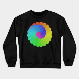 Rainbow Spiral Flower Crewneck Sweatshirt